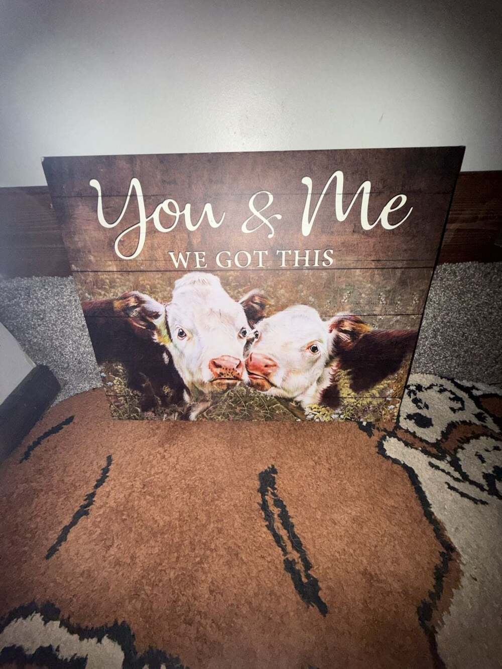 You & Me We Got This Farmhouse Cow Canvas Wall Art